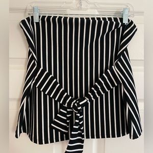 Strapless Tie-Front Top